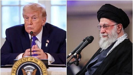 US President Donald Trump and Iranâs Supreme Leader Ayatollah Ali Khamenei as tensions flare amid nationwide protests in Iran. US President Donald Trump and Iranâs Supreme Leader Ayatollah Ali Khamenei as tensions flare amid nationwide protests in Iran.