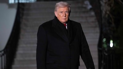 POTUS also responded to Iran's 'all-out war' warning and said: "I've left notification, anything ever happens... the whole country's going to get blown up." (AFP)