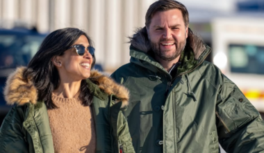 Usha Vance pictured with husband JD Vance. (Image source: Image source: Slotus via Instagram)