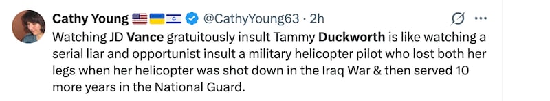 Vance's callous comment struck a nerve.