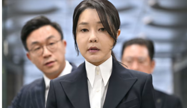 South Korea's former first lay sentenced to 20 months in prison for bribery