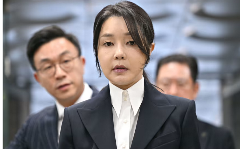 South Korea's former first lay sentenced to 20 months in prison for bribery
