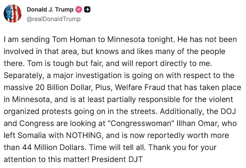 Donald Trump says Ilhan Omar is worth $44 million.