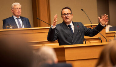 Foreign Minister Xavier Bettel – pictured during his foreign policy statement to parliament in October last year – sees international law as Luxembourg’s best guarantee of protection.