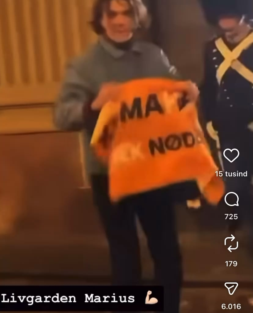 Livgarde skubber klimaaktivist efter nytårstalen