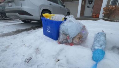 Ontario’s new privatized recycler’s move to stop picking up extra bags outside blue bins under review