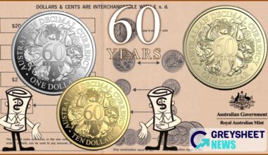 enlarged image for Australia. New Gold and Silver Proof Coins Mark Decimal Changeover Anniversary