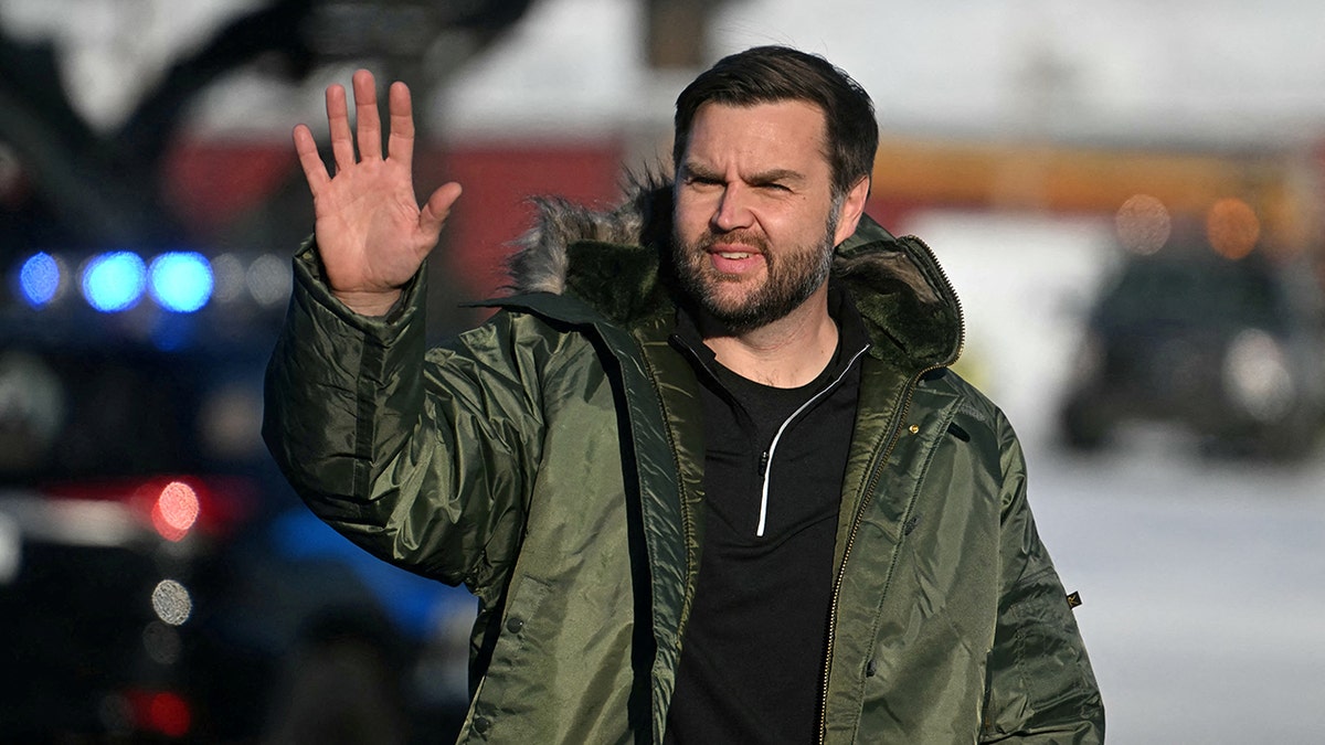 Vice President JD Vance waving in Greenland
