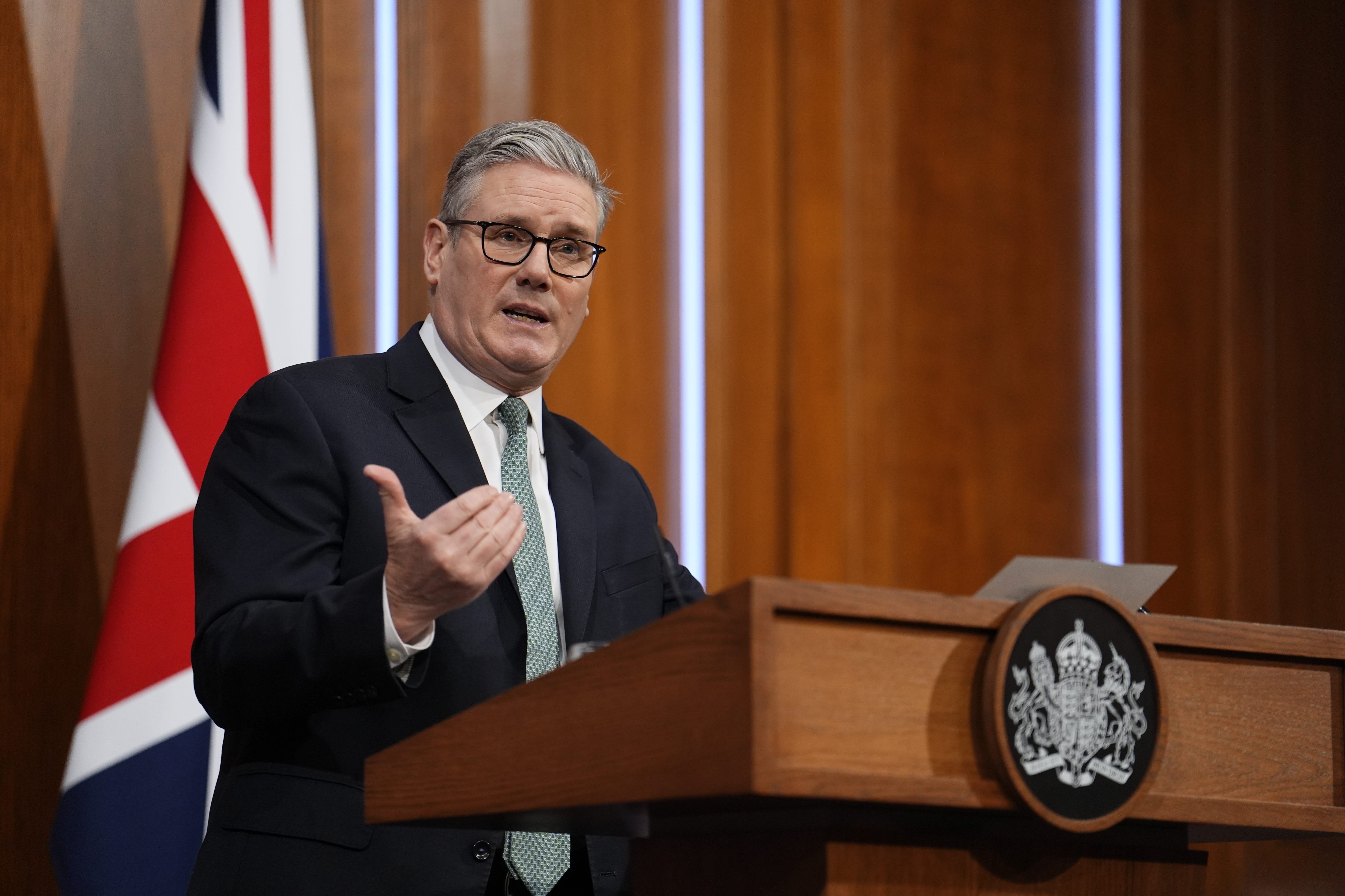 Keir Starmer addresses Donald Trump’s threat to ramp up tariffs on Monday