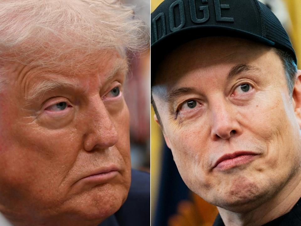 President Trump and Tesla CEO Elon Musk have had an on-again/off-again relationship.Getty