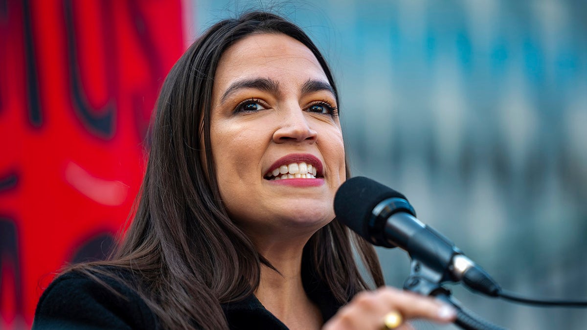 AOC in New York in May 2025