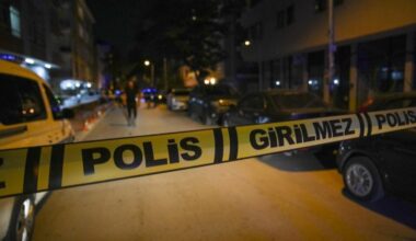 Police tape at a crime scene in Ankara, Türkiye. (AA Photo)