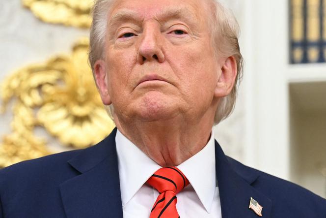 US President Donald Trump in the Oval Office at the White House in Washington, October 10, 2025.