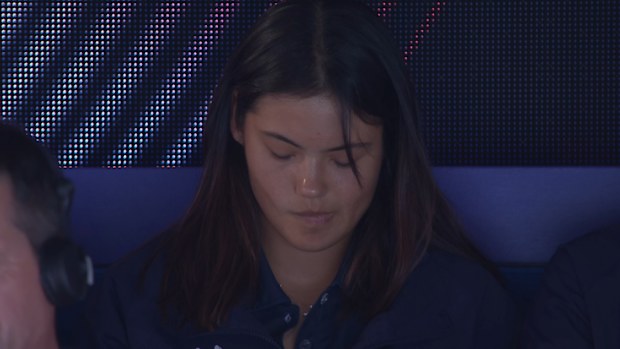Emma Raducanu seen on the sidelines at the United Cup.