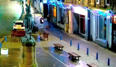 Drunk caught kicking their wee dog less then a minute into the year on Hawick High Street