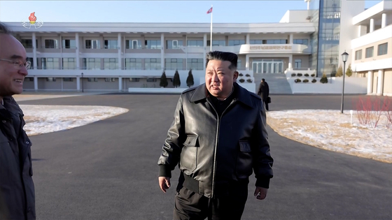 North Korea's leader Kim Jong-un visits the construction site of a greenhouse farm in the northwestern city of Sinuiju on Jan. 2, 2026, in this image captured from footage of North Korea's state-run TV station. [KOREA CENTRAL TV]