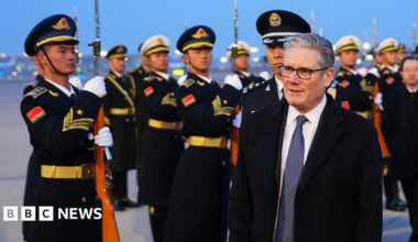 Keir Starmer lands in Beijing and says China trip 'will bring benefits back to UK'