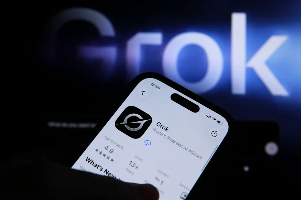 Grok is Elon Musk's AI, which is integrated into X. (AP)