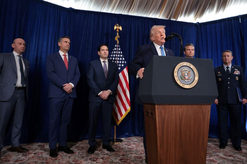 President Donald Trump holds a press conference following a US strike on Venezuela where President Nicolas Maduro and his wife, Cilia Flores, were captured, from Trump's Mar-a-Lago club in Palm Beach, Florida, on January 3.