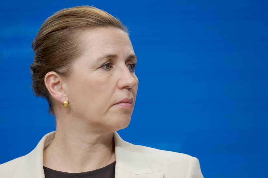 Prime Minister of Denmark Mette Frederiksen in Brussels, Belgium, on December 19.