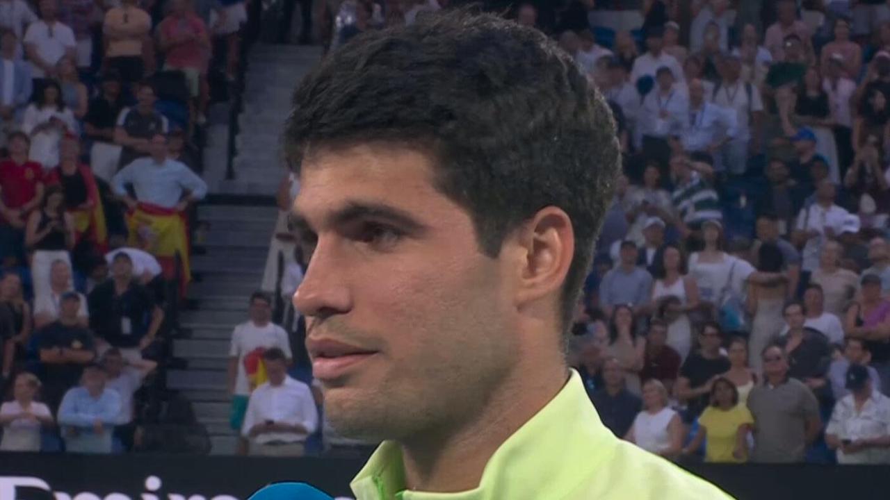 Carlos Alcaraz reacts to five set semi final win over Alexander Zverev, pickle juice in medical time out, third-longest Aus Open match ever, reactions, latest news