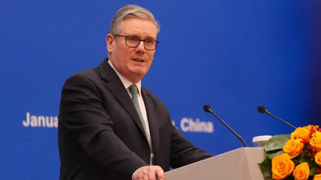 Britain's Prime Minister Keir Starmer speaks during a press conference at the 2026 UK-China Business Council