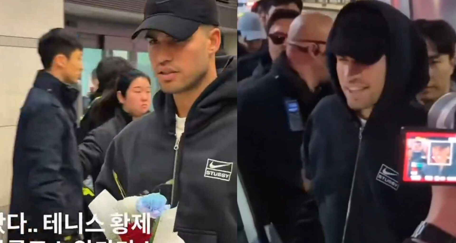 Carlos Alcaraz greeted by dozens of fans in South Korea ahead of match with Sinner -