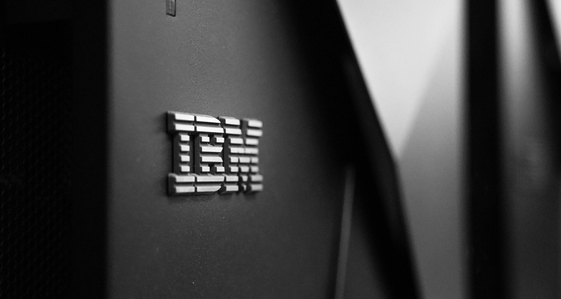Closeup of the IBM Logo