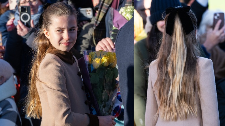 Princess Charlotte of Wales attends the Christmas Morning Service at Sandringham Church in 2025