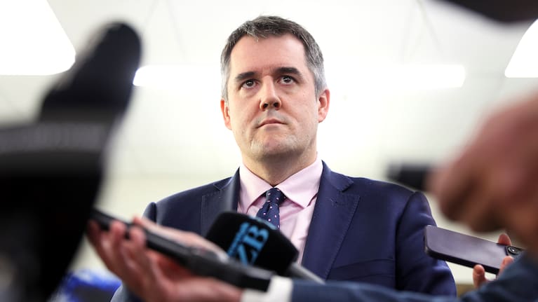 Chris Bishop speaks to media (file image).