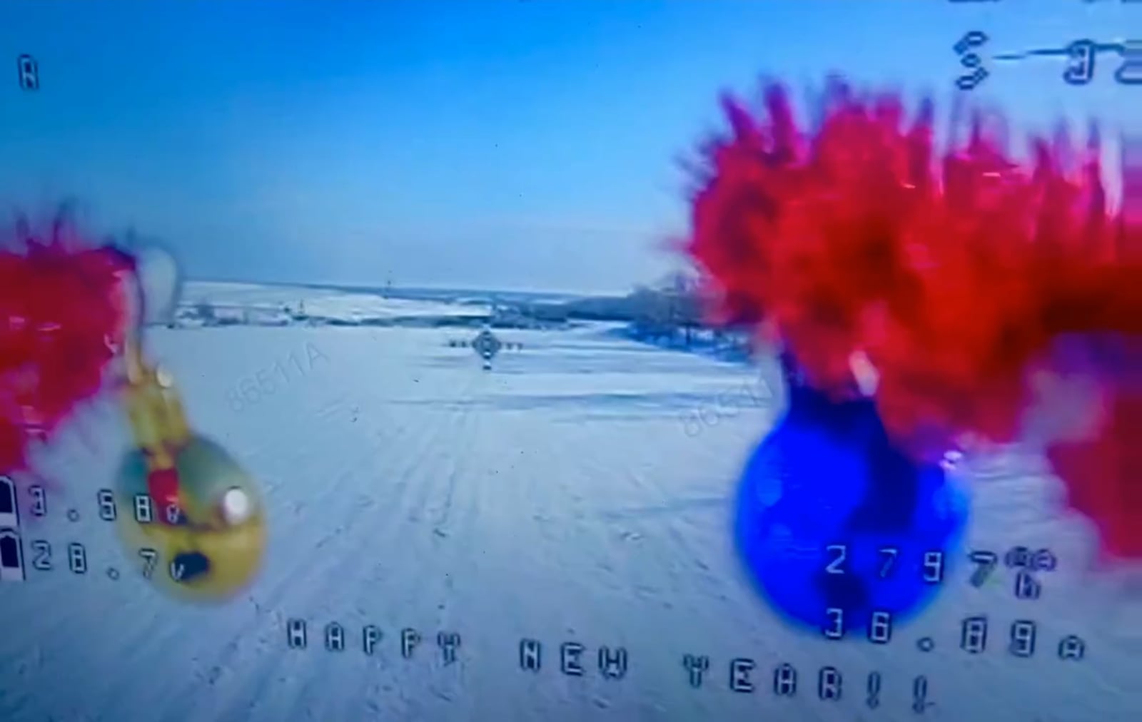 Ukrainian drone operators on the way to hand out special New Year Greetings. 01.01.2026