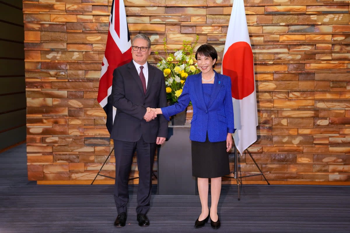 Sir Keir Starmer, pictured with Prime Minister Sanae Takaichi, said Britain and Japan will work together