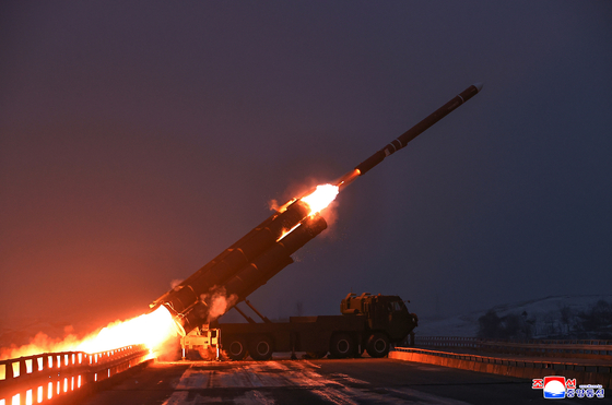 North Korea tests a long-range strategic cruise missile by firing it into the Yellow Sea on Dec. 28, 2025, according to a report by the Korean Central News Agency on Dec. 29, 2025. [KOREAN CENTRAL NEWS AGENCY]