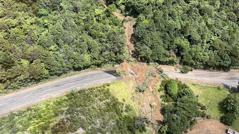 Damage along State Highway 35.
