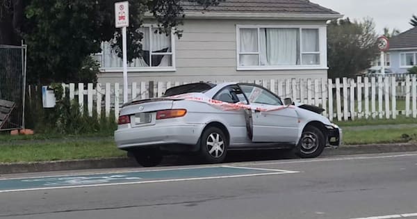 Five injured after fleeing driver crashes into parked car in Gisborne