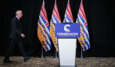 B.C. Conservative Leader John Rustad arrives for a news conference in Richmond, B.C., on Tuesday, July 30, 2024. Rustad quit as party leader on Dec. 4, 2025. THE CANADIAN PRESS/Darryl Dyck