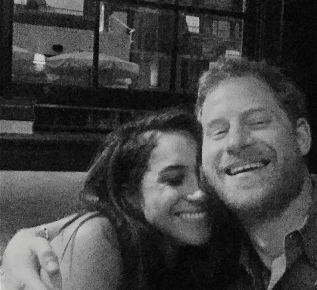 Prince Harry and Meghan Markle during their first date together in London in 2016.