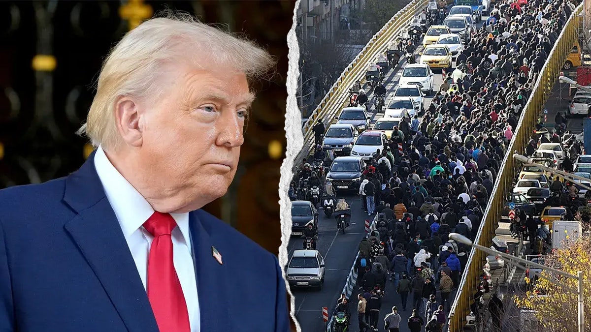 Trump and Iranian protest split
