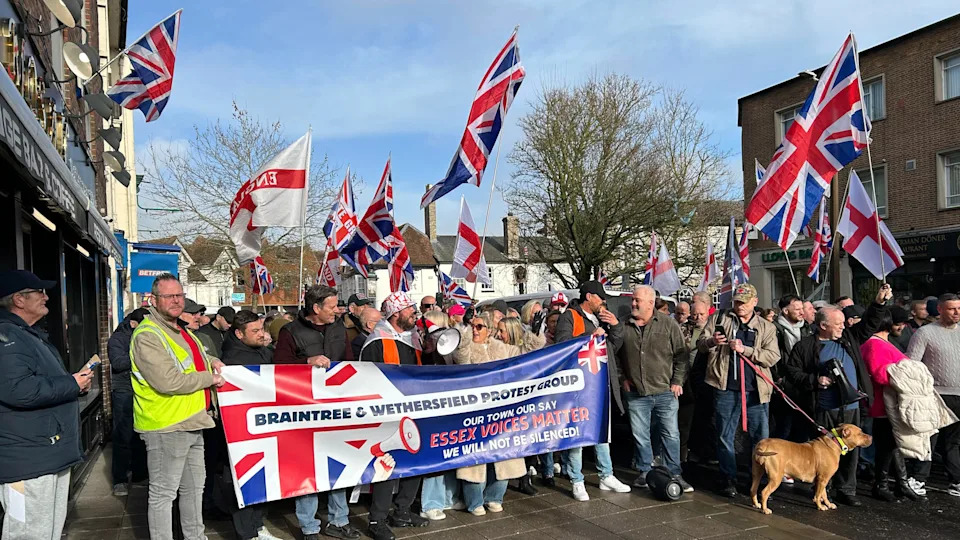 The Braintree and Wethersfield Protest group staged the demonstration<span> Credit: ITV News Anglia</span>