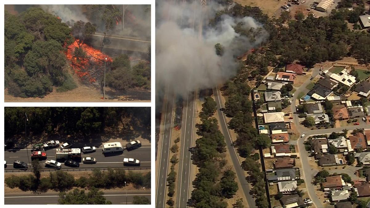 High Wycombe: Lives and homes under threat as firefighters battle out of control bushfire in City of Kalamunda