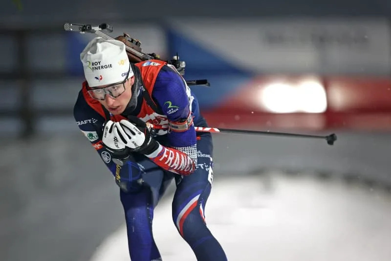 France's Eric Perrot in action during the Men's 15 km endurance race of the IBU Biathlon World Cup in Nove Misto Na Moravi. Libor Plíhal/CTK/dpa