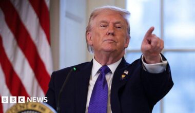 Donald Trump takes questions from members of the media during a meeting with oil and gas executives in the East Room of the White House on 9 January 2026 in Washington DC.