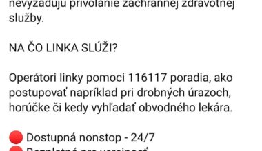Od dnes funguje poradenská zdravotná linka 116117