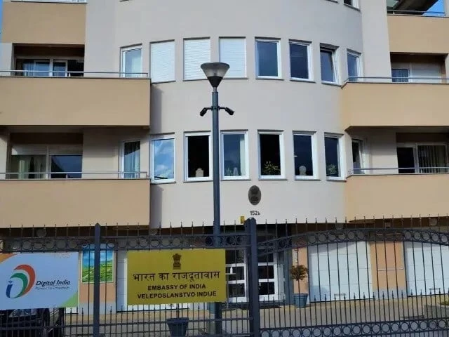 indian embassy in the croatian capital zagreb photo afp