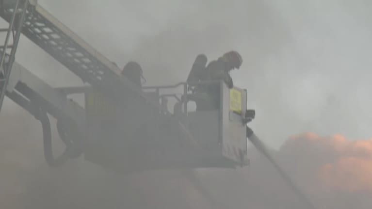 Emergency services were called to the blaze on between Arthur St and Church St shortly after 8pm.