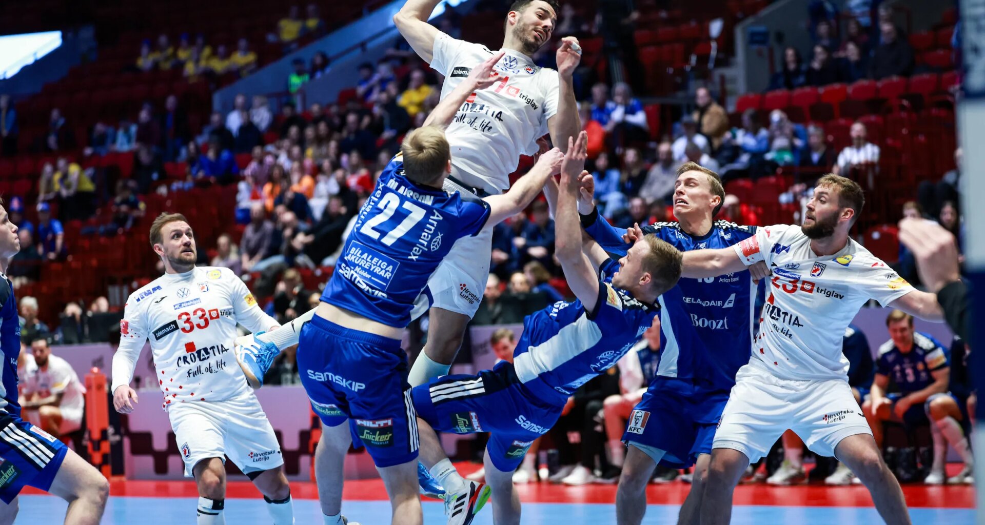 Croatia hold off Iceland in fiery Men's EHF EURO clash