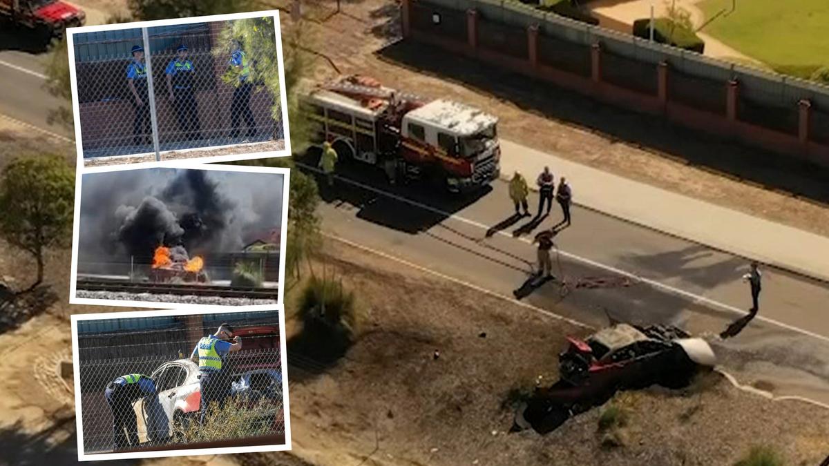 Railway Avenue car fire: Cops responding to ‘critical incident’ in Kelmscott after vehicle bursts into flames