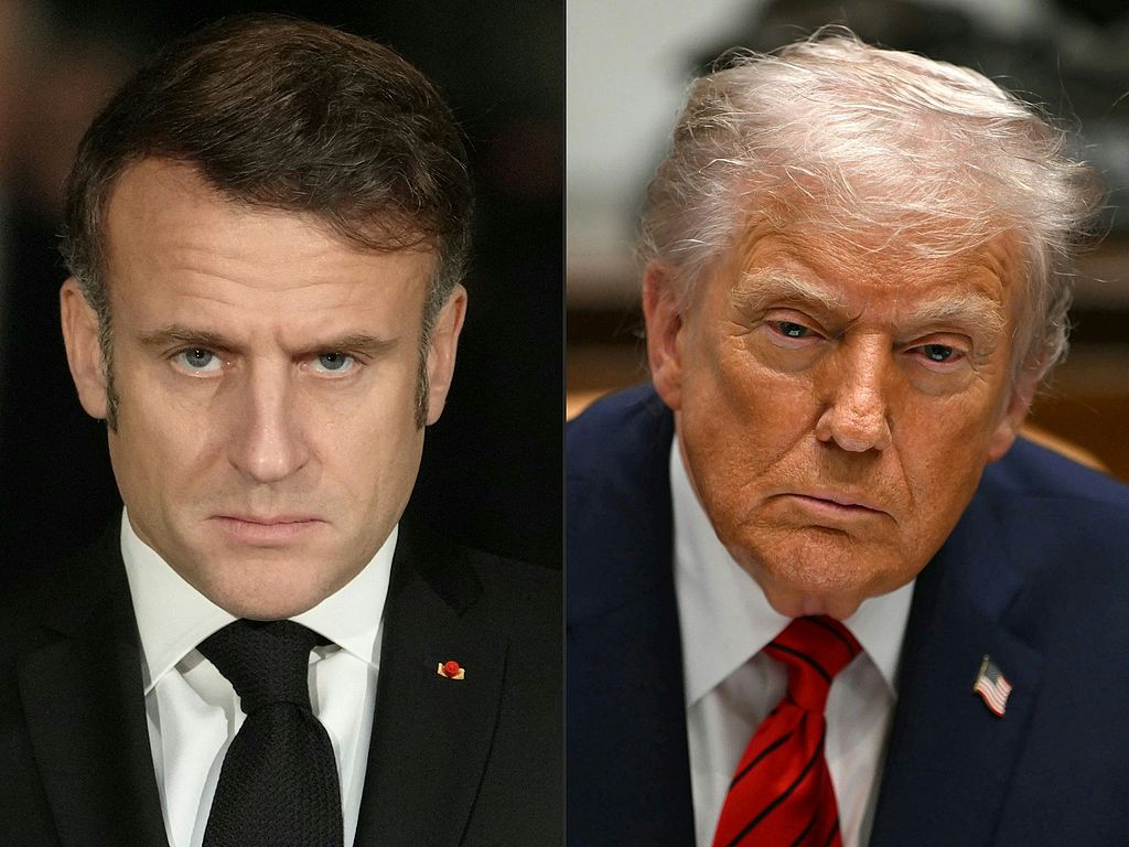 French President Emmanuel Macron and US President Donald Trump   Photos: VCG