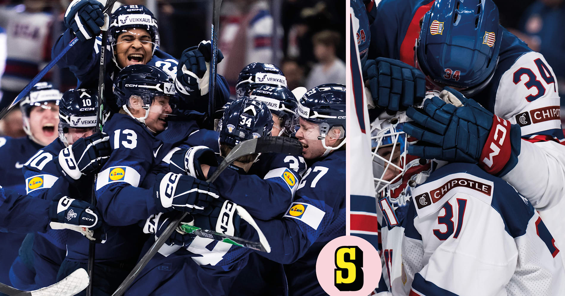 Finland chockade USA − möter Sverige i semifinalen av JVM
