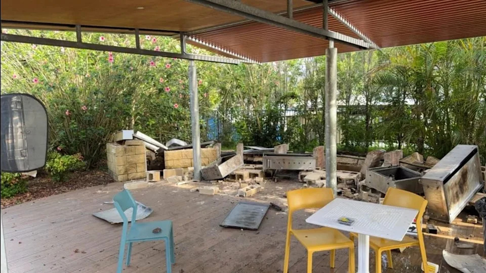 The area was completely flattened by the explosion. Picture: Supplied